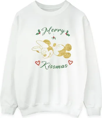 Produktbild von Disney - "Merry Kissmas" Sweatshirt für Herren BI39896 (L) (Weiß)