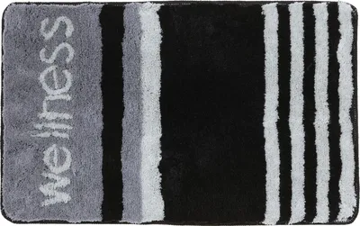Produktbild von Erwin Müller Badematte Wellness" schwarz-grau 50x80 cm"