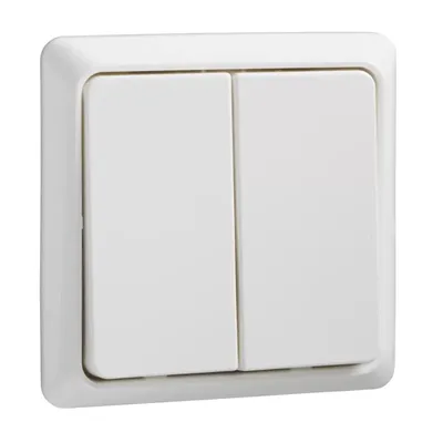 Produktbild von ELSO AP-Doppeltaster 42V 506254 RENOVIERUNG reinweiss