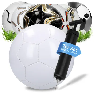 Produktbild von Fußball 'Liga' - Ball für echte Fußballfans als Geschenk - Fussball Größe 5 perfekt zum Tore schießen - Sportball für das Training Indoor & Outdoor - Perfekter Soccer Ball 2er Set