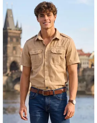 Zdjęcie produktu dla Brandit Vintage Koszula z krótkim rękawem camel, 6XL