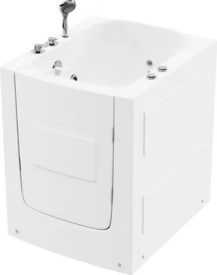 Zdjęcie produktu dla HOME DELUXE - Wanna dla seniora z hydromasażem- VITAL L - Wymiary: 153 x 76 x 64cm - Wanna siedząca z kompletem akcesoriów I Wanna z drzwiami, wanny z hydromasażem z wejściem