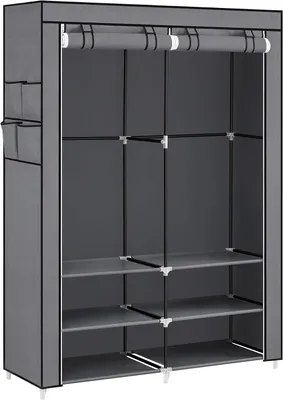 Immagine prodotto di Armadio imbottito - Armadio con 2 scomparti appendiabiti - 4 tasche laterali - 45 x 50 x 176 cm