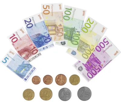 Obrázek produktu pro Hračková bankovka - Hračkové peníze eura - 84 bankovek a 32 mincí - Obchod pro děti