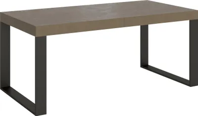 Produktbild von Tecno ausziehbarer Tisch 200/460x90 cm taubengrau mit anthrazitfarbenen Beinen