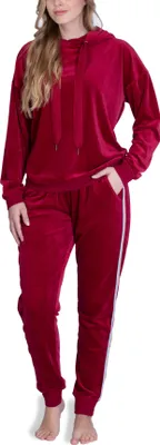 Produktbild von SLOUCHER Nicki Hausanzug für Damen ; bordeaux , M
