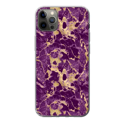 Produktbild von MuchoWow® Handyhülle Schutzhülle Hülle für iPhone 13 Pro Max Gold - Luxus - Marmor - Muster Silikon Softcase Handy Hülle - Mobiltelefon