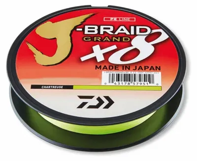 Obrázok produktu pre Daiwa Šnúra J Braid Grand X8 Chartreuse fluo zelená 0,16mm 1m