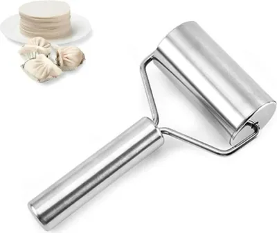 Produktbild von Teigroller klein - Teigroller Edelstahl, Perfekt Backzubeh?r fš¹r Fondant, Pizza, Kuchen, Nudelteig und Mš¹rbeteig