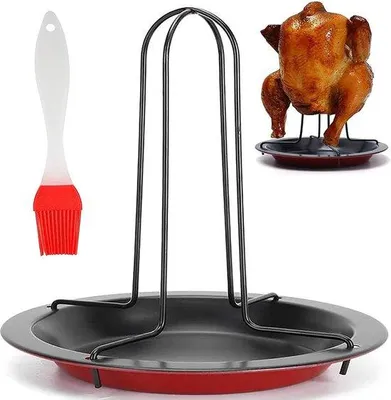 Produktbild von Edelstahl Grillbraten, abnehmbar, mit Auffangschale, für Ofen oder Grillen, BBQ Zuhause