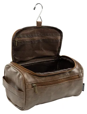 Zdjęcie produktu dla Travelnet kosmetyczka z imitacji skóry z haczykiem, organizer podróżny