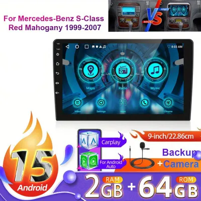 Image de Autoradio Android 15 avec écran HD de 9 pouces, CarPlay sans fil et caméra de recul