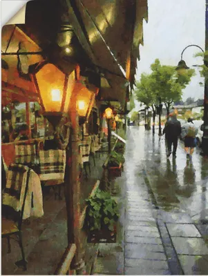 Produktbild von ARTland Wandbild, selbstklebend Restaurant Lampen Größe: 30x40 cm