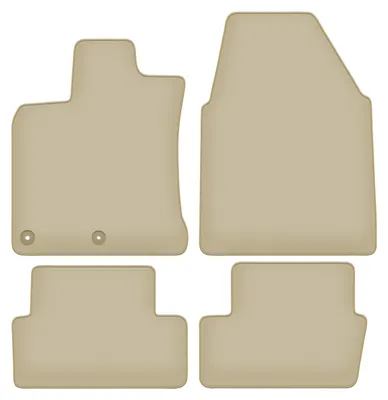 Immagine prodotto di Tappetini in velluto PREMIUM beige compatibili con Nissan Qashqai I J10 (2006-2013, crossover) – con fissaggi – su misura