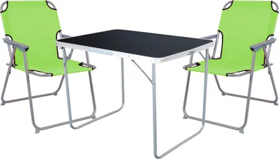 Produktbild von 3-tlg Camping Set Gartenmöbel Campingtisch + 2 Campingstuhl Klappstuhl