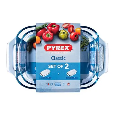 Produktbild von Set de Backformen pyrex klassisches klares Borosilikatglas de (2 Stück)