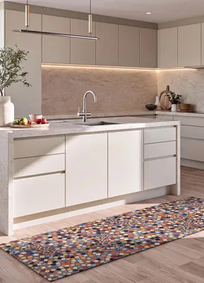 Produktbild von ATTICGO Küchenteppich RICCI Mosaik in Mehrfarbig, 52x200 cm