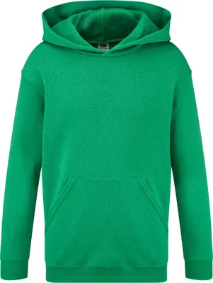 Produktbild von Fruit Of The Loom Pullover mit Kapuze für Kinder BC1367 (164) (Grün meliert)