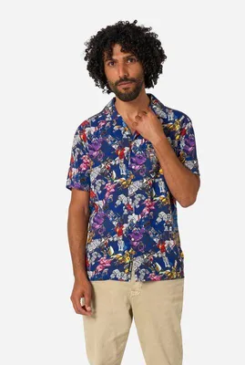 Produktbild von Transformers Kurzarmhemd Herren Transformers Allover multicolor M
