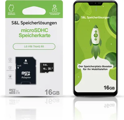 Produktbild von microSD Speicherkarte S&L für LG V50 ThinQ 5G - Speicherkapazität: 16 GB