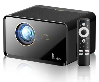 4K Beamer, Full HD 1080p, Autofokus, 900 ANSI Lumen, WiFi6, BT 5.0, 300 Zoll