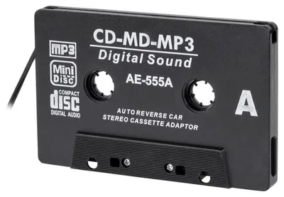Productafbeelding van Auto CD/MD Cassette Adapter - 3.5mm Jack (m) - Zwart