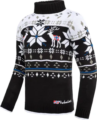 Produktbild von Nebulus Norweger Strickpullover STAG Herren, lässiger Pullover , vielseitig , P6171 - Herren, schwarz-weiß, 3XL