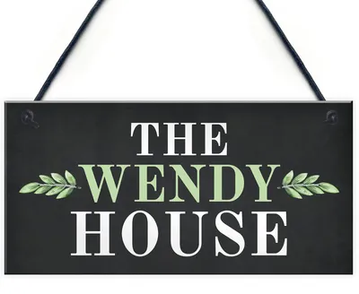 Wendy House Schild 20x10 cm – wetterfestes PVC-Schild