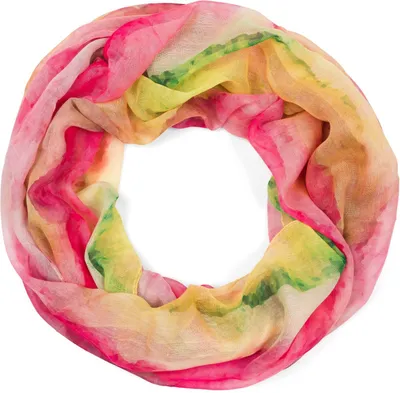 Immagine prodotto di styleBREAKER Sciarpa ad anello da donna con motivo acquerello colorato a gradi, sciarpa a tubo leggera ed estiva multicolore 01016220