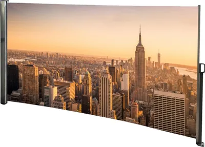 Produktbild von Raburg Seitenmarkise mit Foto Skyline New York Links - Windschutz/Sichtschutz/Seitenrollo 160 x 300 cm