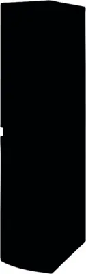 Produktbild von Hochschrank Baden Haus Vague BxHxT 30 x 130 cm x 39 cm Frontfarbe schwarz matt matt 55346