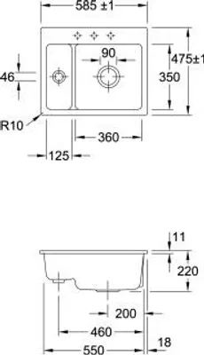 Produktbild von Villeroy & Boch 67800Fi4 SP Subway 60 XM flat 620x510mm IB re
