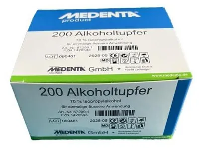 Produktbild von Alkoholtupfer 70% Isopropyl Alkohol 200 St