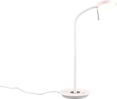 Zdjęcie produktu dla Lampa biurkowa biała nowoczesna regulowana wbudowany LED Monza Trio