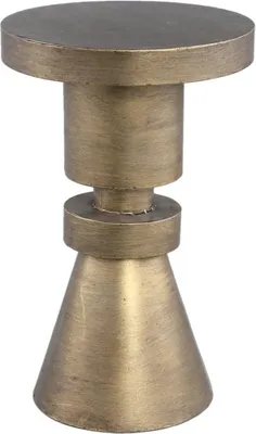 Image de PTMD Table d'appoint Lox - Ø30 x 48 cm - Métal - Or