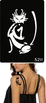 Produktbild von Henna Tattoo Schablone Airbrush Stencil Selbstklebend Katze