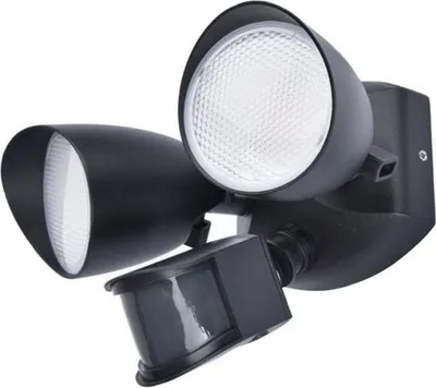 Zdjęcie produktu dla Kinkiet zewnętrzny LED z czujnikiem SHRIMP czarny 23,5W Neutralna biel 1700lm aluminium wym:16,8x27,2x17,7cm IP54 Lutec