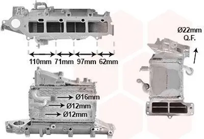 Produktbild von VAN WEZEL 58014712 Ladeluftkühler LLK für VW Passat Variant (3G5, CB5) Turbo Intercooler