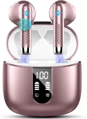 Produktbild von Bluetooth 5.3 In-Ear Kopfhörer Kabellos mit ENC Geräuschunterdrückung, 4 Mikrofone, 48 Std. Akku, LED-Display, IPX7, Touch-Steuerung
