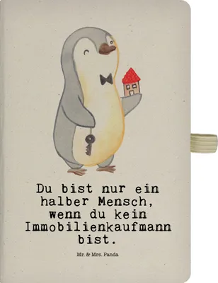 Produktbild von Mr. & Mrs. Panda notizbuch Immobilienkaufmann Herz - Transparent - Geschenk, Tagebuch, Journal, Lustig, Immobilienmakler, Ausbildung, Adressbuch, Spruch, Kladde