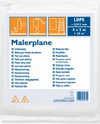 Produktbild von SBS® Malerplane LDPE I 4x5m I 15my I 1 Stück