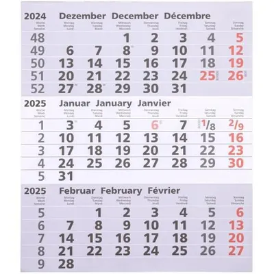 Produktbild von 2026 Güss Ersatzkalendarium für 3-Monatswandkalender Metall