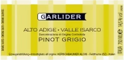 Produktbild von Pinot Grigio - 2023 - Weingut Garlider
