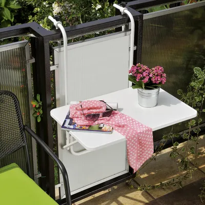 Produktbild von Balkonhängetisch Balkontisch Hängetisch klappbar hängend Klapptisch 40 x 60 cm