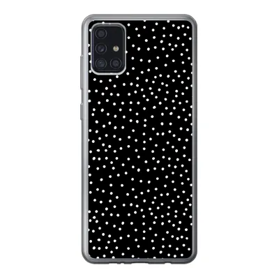 Produktbild von MuchoWow® Handyhülle Schutzhülle Hülle für Samsung Galaxy A52 5G Polka dots - Schwarz - Weiß Silikon Softcase Handy Hülle - Umschlag