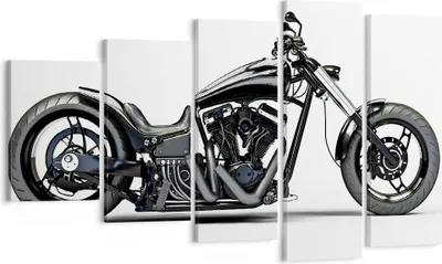 Produktbild von Bild auf Leinwand - Leinwandbild - Freiheit Motorrad Geschwindigkeit Stahl - 100x60cm - Wand Bild - Wanddeko - Leinwanddruck - Bilder - Kunstdruck - Leinwand bilder - Wandkunst - EG100x60-2512