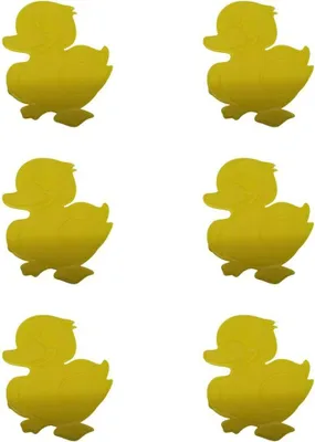 Produktbild von Sanwood 6er Set Anti-Rutsch Stopp Sticker Ente Badewanne Dusche Halt Gelb
