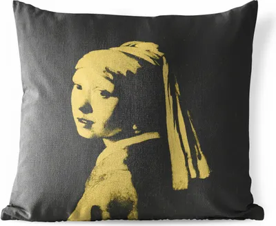 Produktbild von MuchoWow® Outdoor Kissen - Das Mädchen mit dem Perlenohrring - Vermeer - Kunst - 50x50 cm - Wetterfest - Lounge Kissen - Komfortabel - Kissen mit Bild
