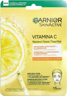 Obrázek produktu pro Garnier Skinactive Vitamin C Tissue Mask 1 ks. Od L'oreal 1 ks