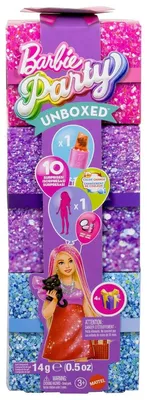 Obrázek produktu pro Mattel JFY68 - Barbie - Party Unboxed Glam Party – Móda panenka s 10 překvapeními